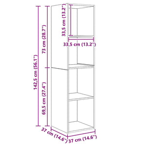 TV-bänkset 2 pcs Svart 37 x 37 x 142,5 cm Konstruerat trä