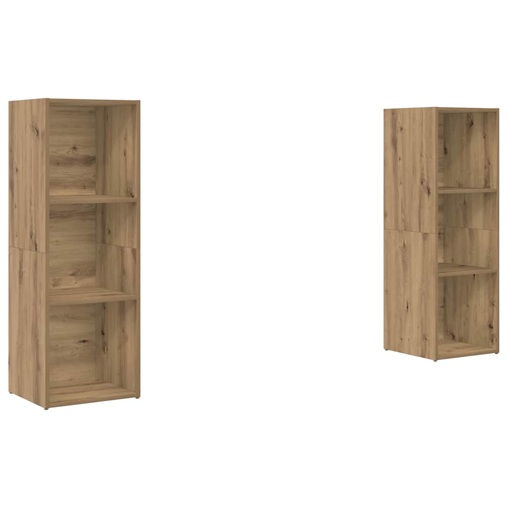 TV-bänkset 2 pcs Artisan Ek 107 x 35 x 37 cm Konstruerat trä