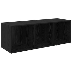 TV-bänkset 3 pcs Svart Ek 37 x 35 x 107,5 cm Konstruerat trä