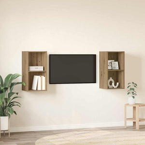 TV-bänkset 2 pcs Artisan Ek 37 x 37 x 72 cm Konstruerat trä