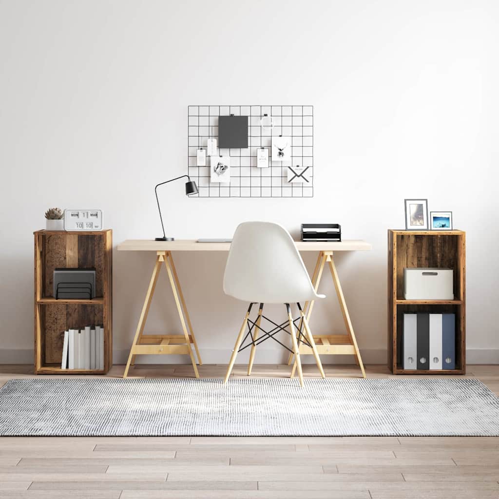 TV-bänkset 2 pcs Gammalt trä 72 x 35 x 36,5 cm Konstruerat trä