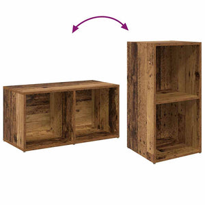 TV-bänkset 2 pcs Gammalt trä 72 x 35 x 36,5 cm Konstruerat trä