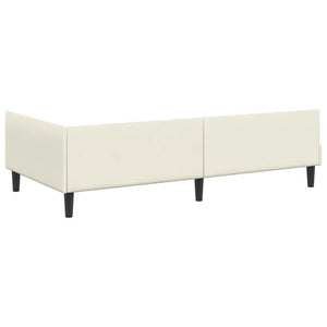 Hörn Sängram med huvudgavel Kräm 100 cm x 200 cm Sammet