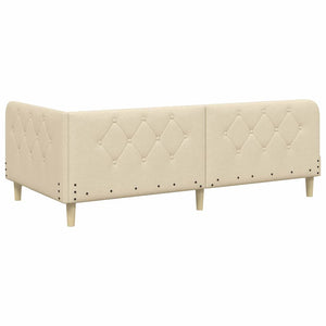 Hörn Sängram med huvudgavel Kräm 90 x 200 cm tyg