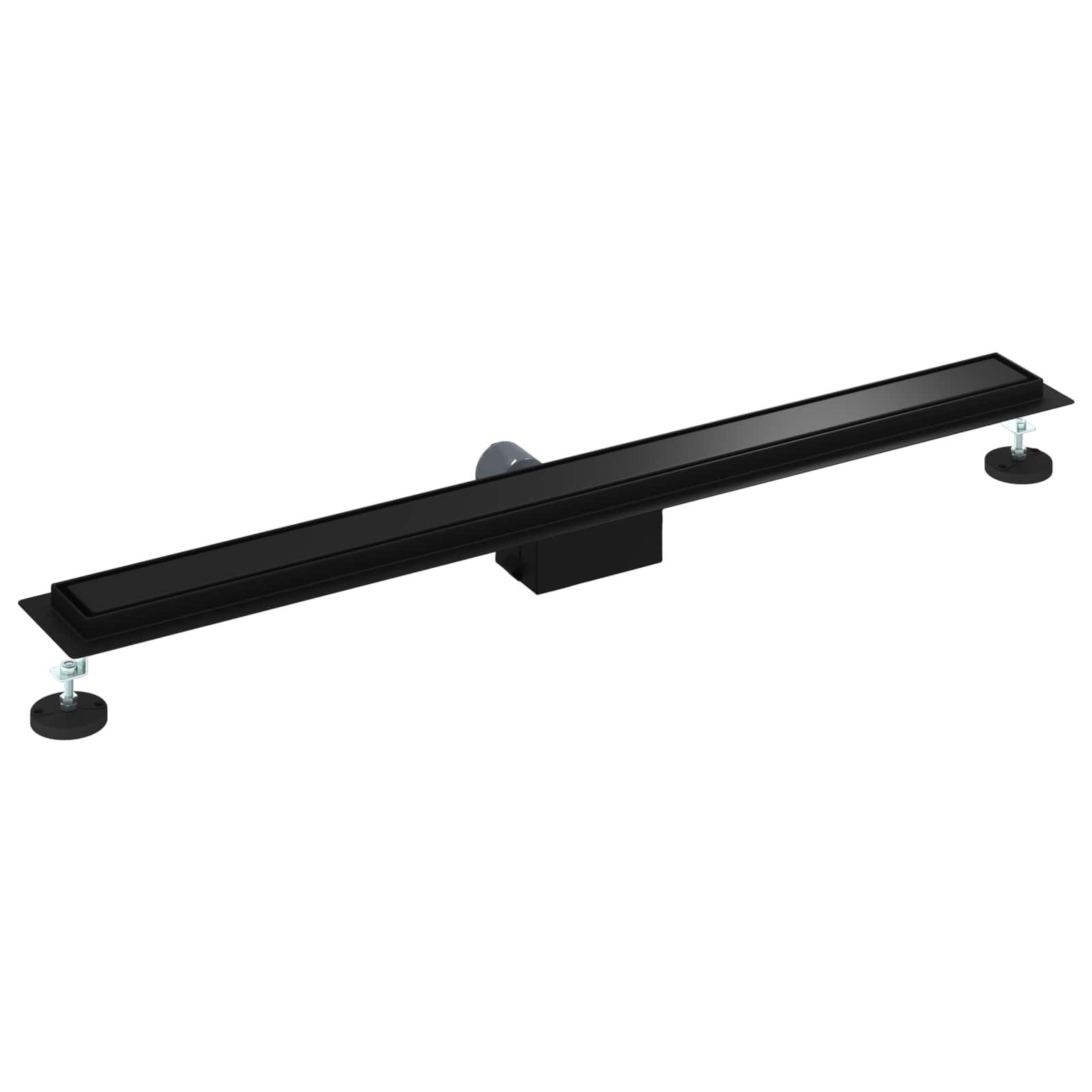 2 i 1 Duschavlopp Svart 100 cm Rostfritt Stål 304