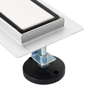 2 i 1 Duschavlopp Silver 80 cm Rostfritt Stål 304