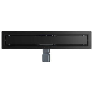 2 i 1 Duschavlopp Svart 60 cm Rostfritt Stål 304