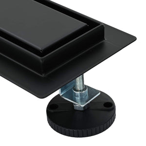 Duschavlopp 2-i-1 med 360° Siphon Svart 60 cm