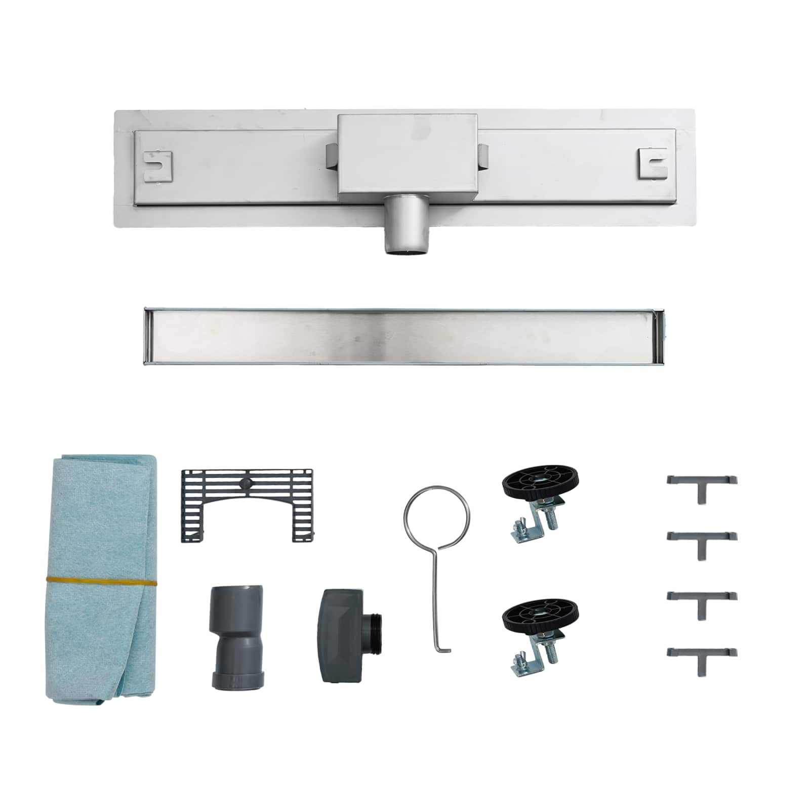 2 i 1 Duschavlopp Silver 70 cm Rostfritt Stål 304