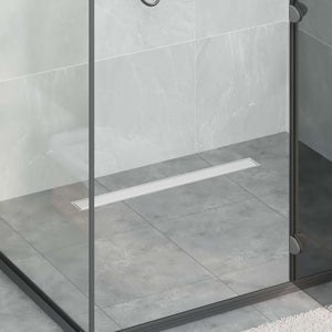 2 i 1 Duschavlopp Silver 70 cm Rostfritt Stål 304