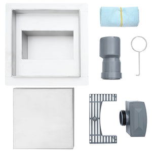 2 i 1 duschavlopp Silver 15 x 15 cm Rostfritt Stål 304