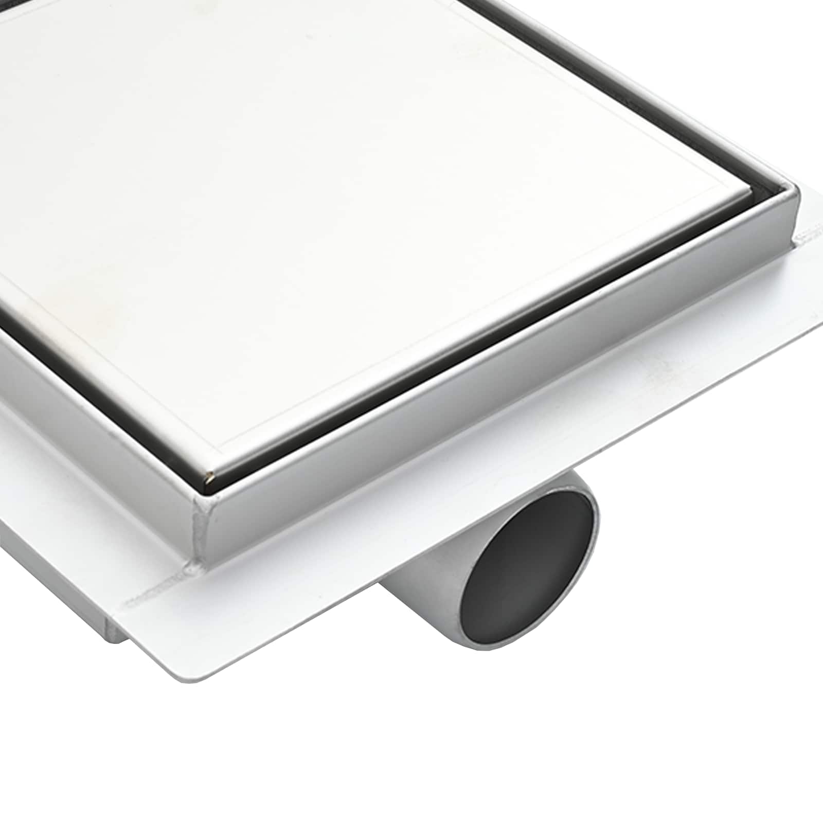 2 i 1 duschavlopp Silver 20 x 20 cm Rostfritt Stål 304