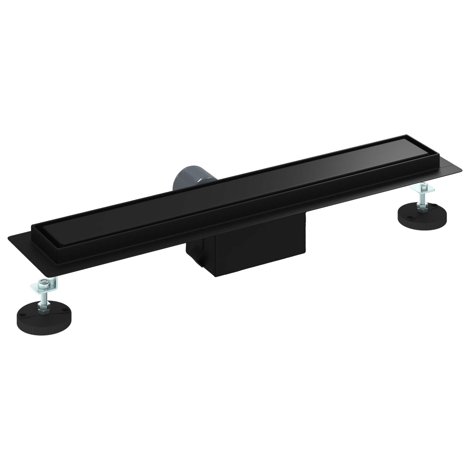 2 i 1 Duschavlopp Svart 50 cm Rostfritt Stål 304