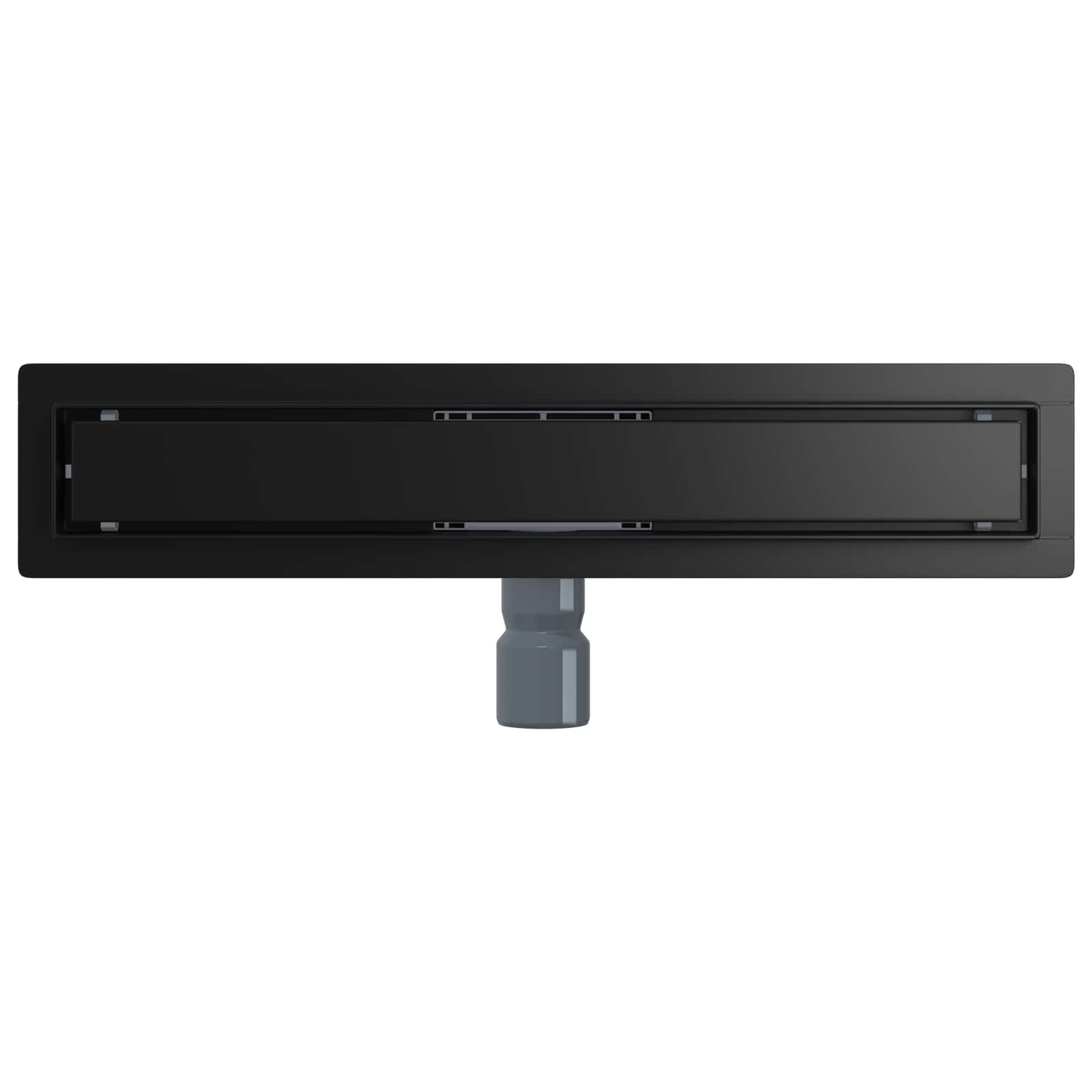 2 i 1 Duschavlopp Svart 50 cm Rostfritt Stål 304