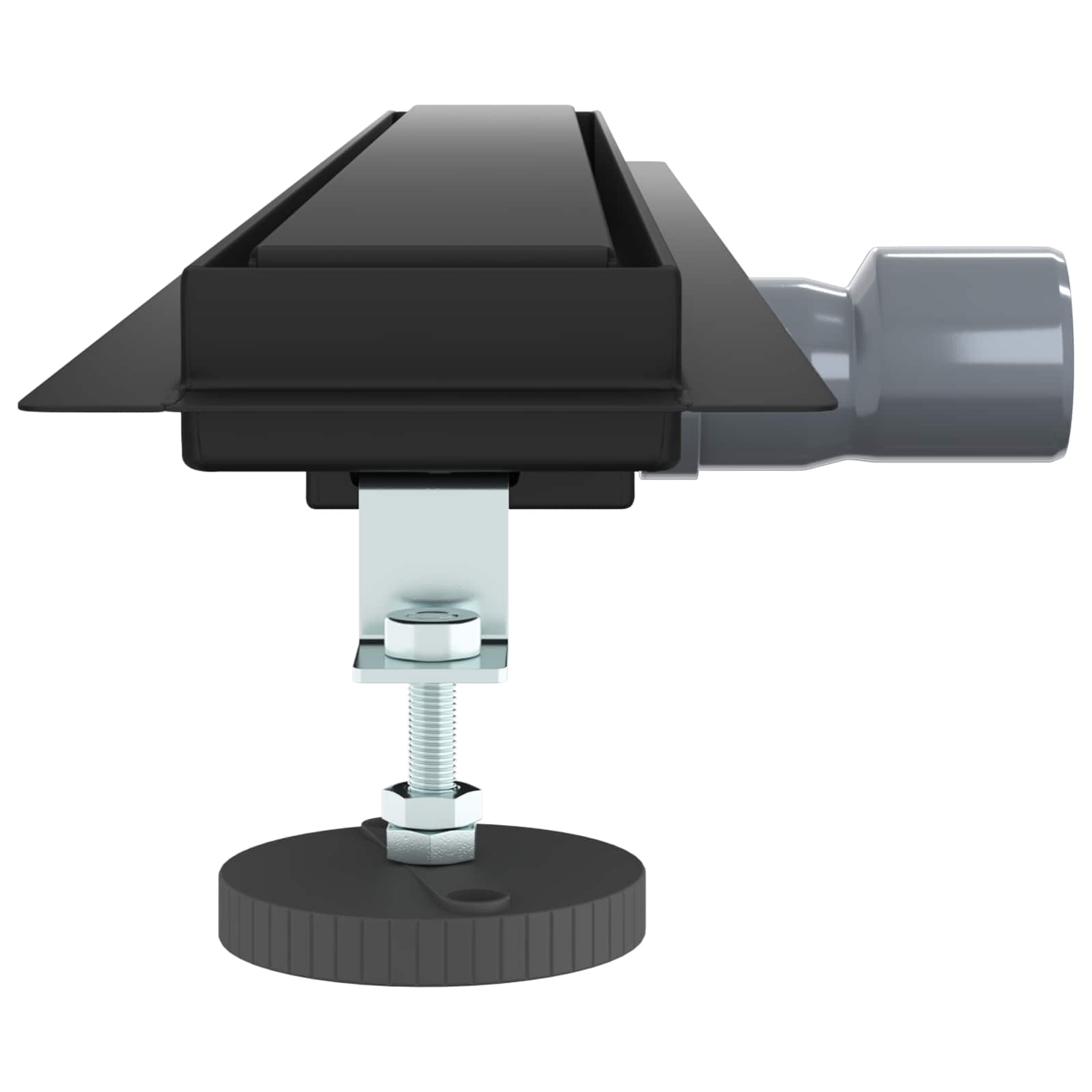2 i 1 Duschavlopp Svart 80 cm Rostfritt Stål 304