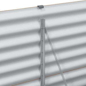 Upphöjd odlingslåda Ljusbrun 98 x 50 x 68 cm Galvaniserat Stål