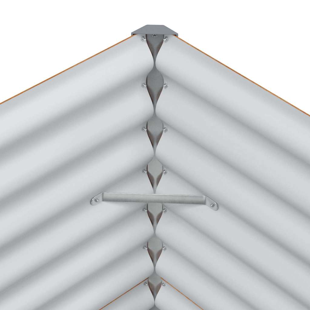 Upphöjd odlingslåda Ljusbrun 98 x 50 x 68 cm Galvaniserat Stål