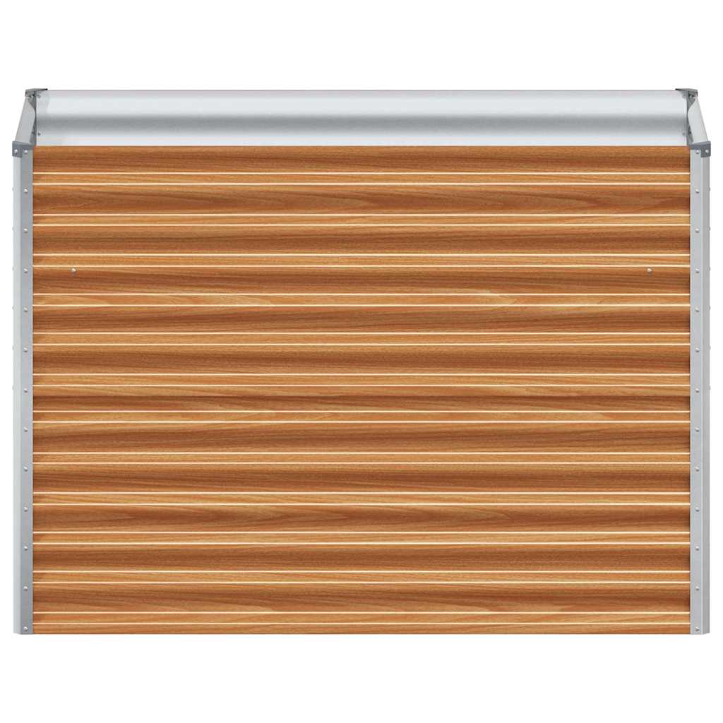 Upphöjd odlingslåda Ljusbrun 98 x 50 x 68 cm Galvaniserat Stål