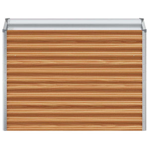 Upphöjd odlingslåda Ljusbrun 98 x 50 x 68 cm Galvaniserat Stål