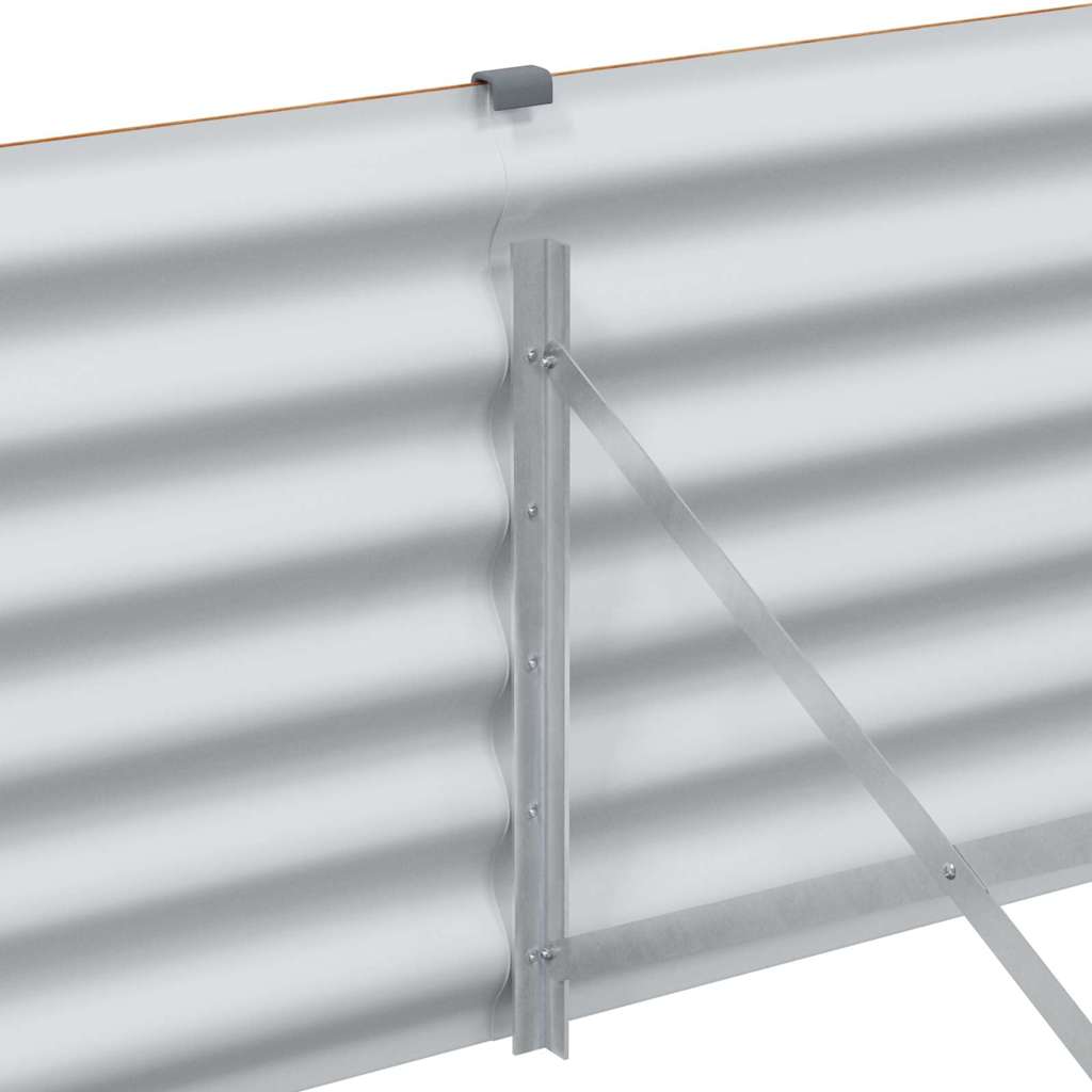 Upphöjd odlingslåda Ljusbrun 98 x 50 x 36 cm Galvaniserat Stål