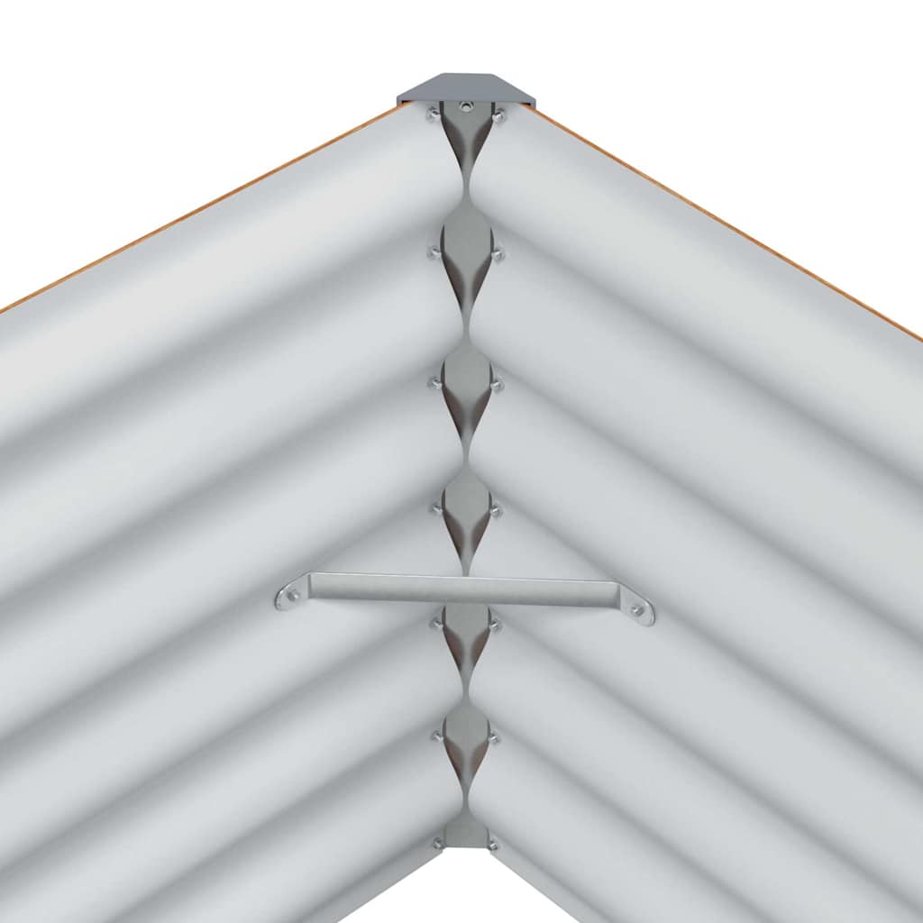 Upphöjd odlingslåda Ljusbrun 98 x 50 x 36 cm Galvaniserat Stål