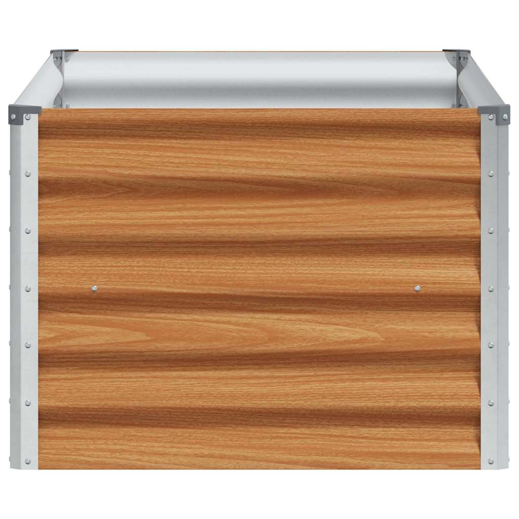 Upphöjd odlingslåda Ljusbrun 98 x 50 x 36 cm Galvaniserat Stål