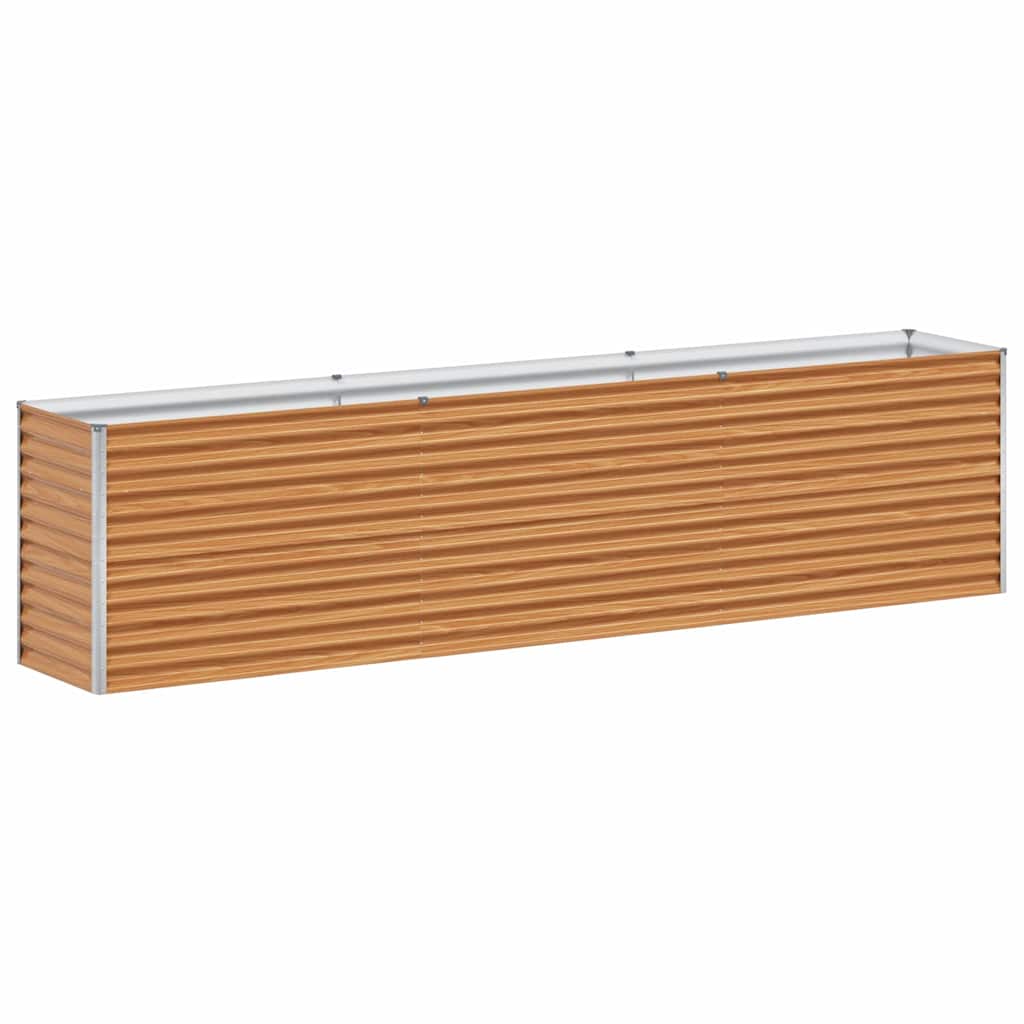 Upphöjd odlingslåda Ljusbrun 290 x 50 x 68 cm Galvaniserat Stål