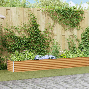 Upphöjd odlingslåda Ljusbrun 582 x 50 x 36 cm Galvaniserat Stål