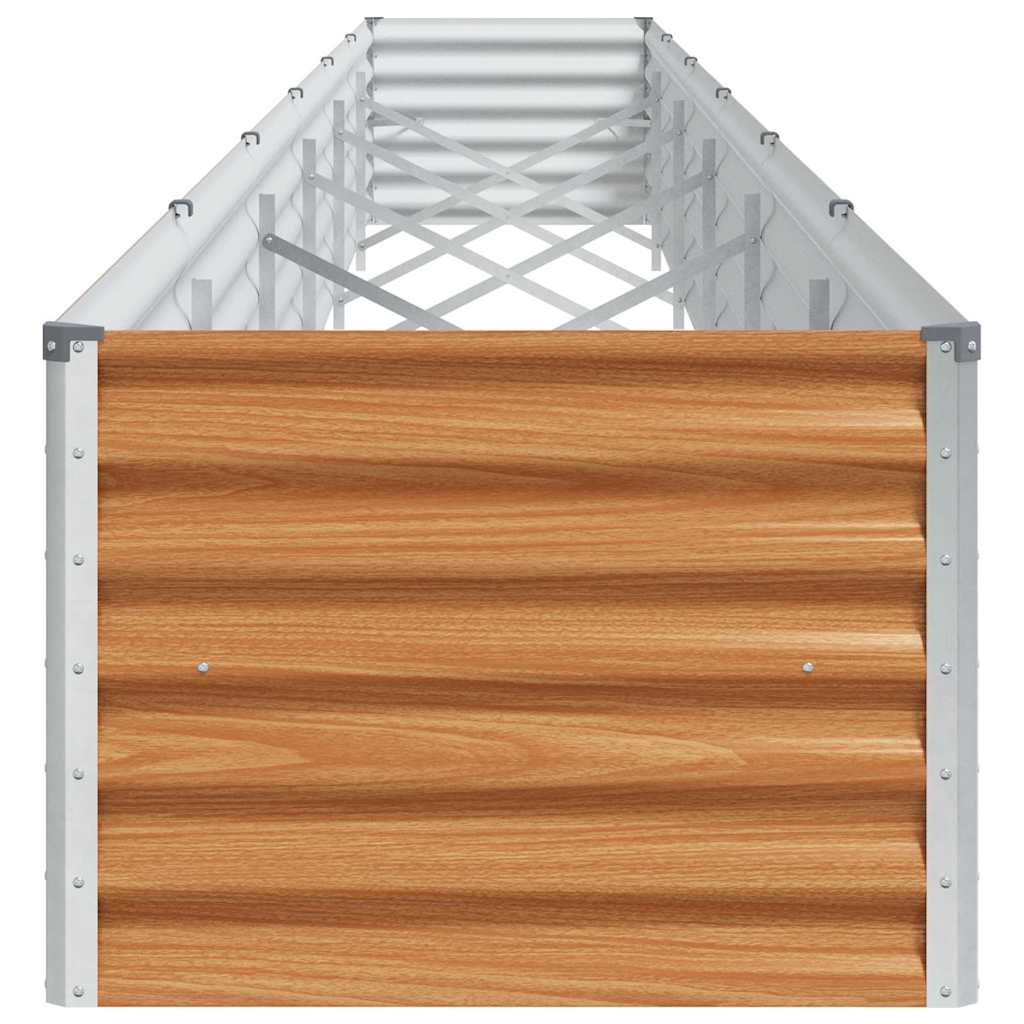 Upphöjd odlingslåda Ljusbrun 582 x 50 x 36 cm Galvaniserat Stål