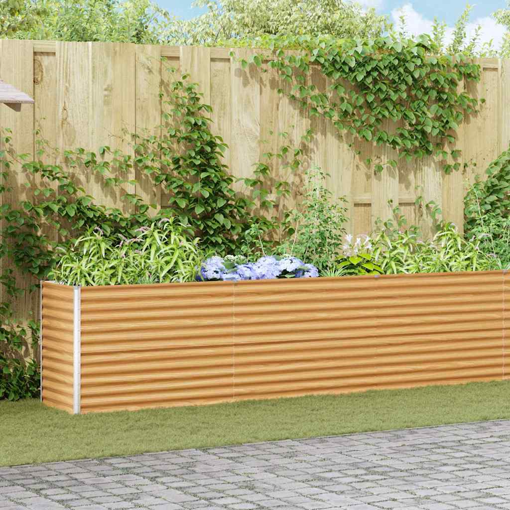 Upphöjd odlingslåda Ljusbrun 582 x 50 x 68 cm Galvaniserat Stål