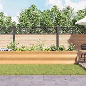 Upphöjd odlingslåda Ljusbrun 582 x 50 x 68 cm Galvaniserat Stål