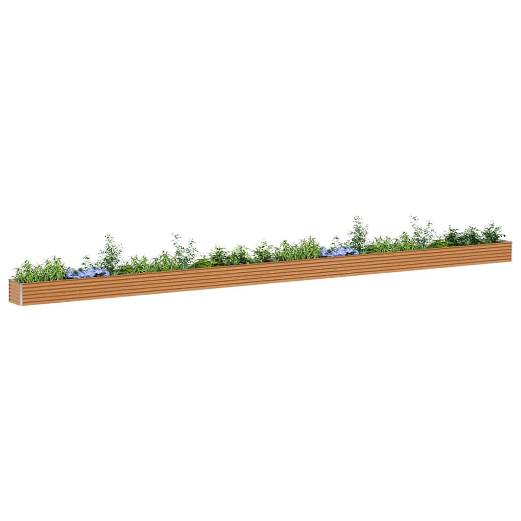 Upphöjd odlingslåda Ljusbrun 970 x 50 x 36 cm Galvaniserat Stål