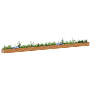 Upphöjd odlingslåda Ljusbrun 970 x 50 x 36 cm Galvaniserat Stål