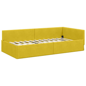 Hörn Sängram med Madrass Övrigt med huvudgavel 2 pcs Gul Sammet