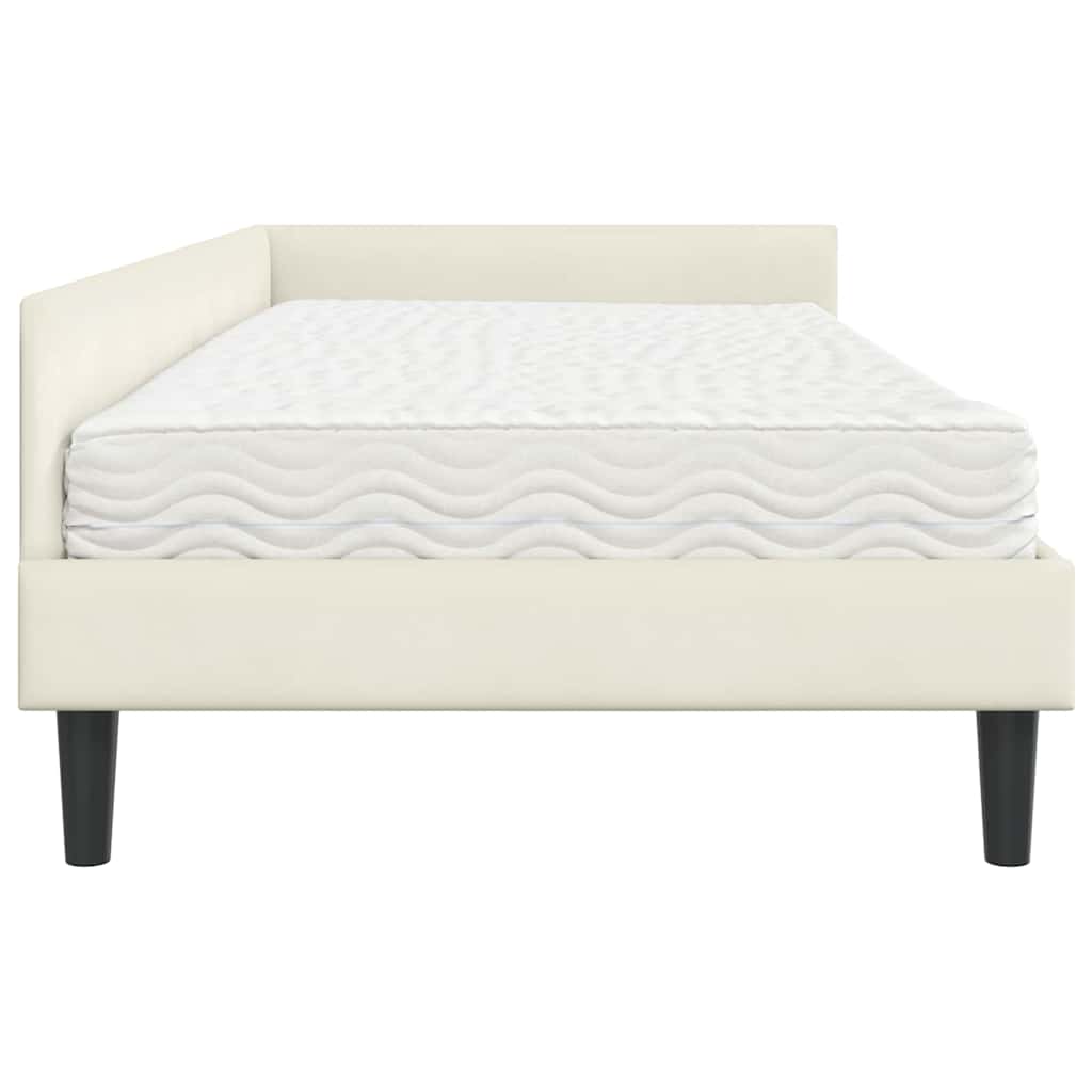 Hörn Sängram med Madrass Övrigt 2 pcs Kräm Sammet