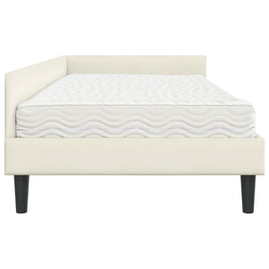 Hörn Sängram med Madrass Övrigt 2 pcs Kräm Sammet