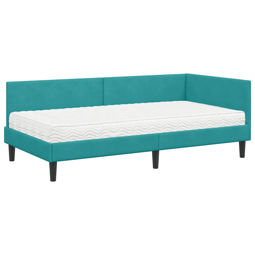 Hörn Sängram med Madrass Övrigt 2 pcs Turkos Sammet