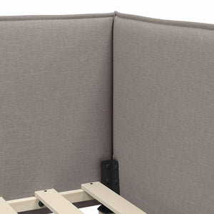 Hörn Sängram med Madrass med huvudgavel 2 pcs Taupe Sammet