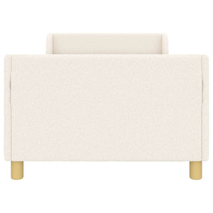 Barnsängram med sänggavel Kräm 90 x 200 cm Sjöfåls tyg