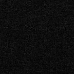 Barnsängram med sänggavel med huvudgavel Svart 80 x 200 cm tyg