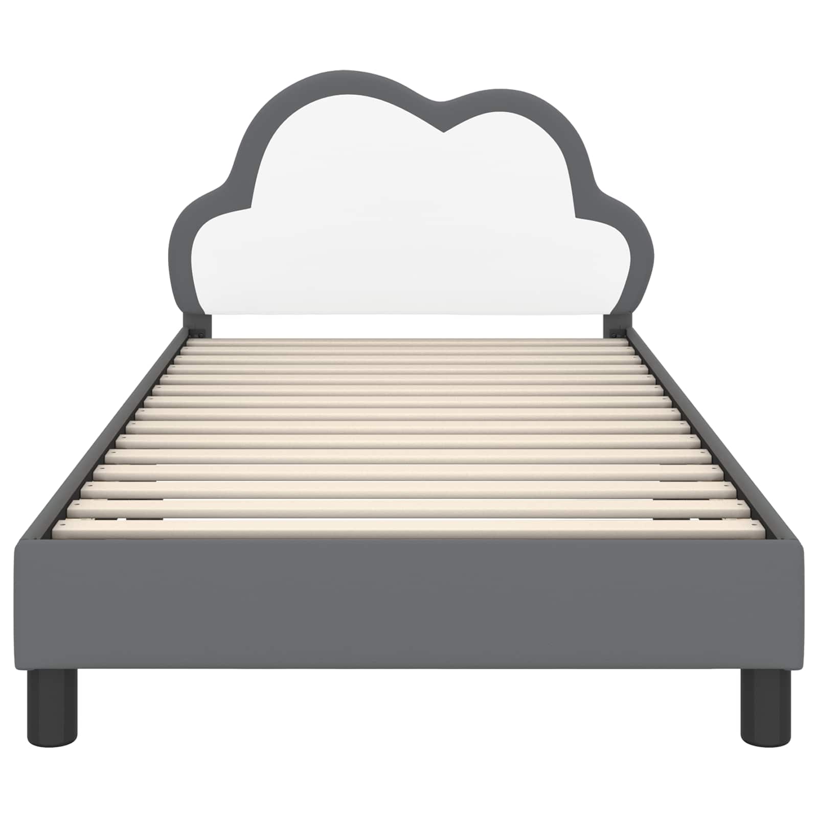 Sängram med huvudgavel Ljusgrå 80 x 200 cm PU