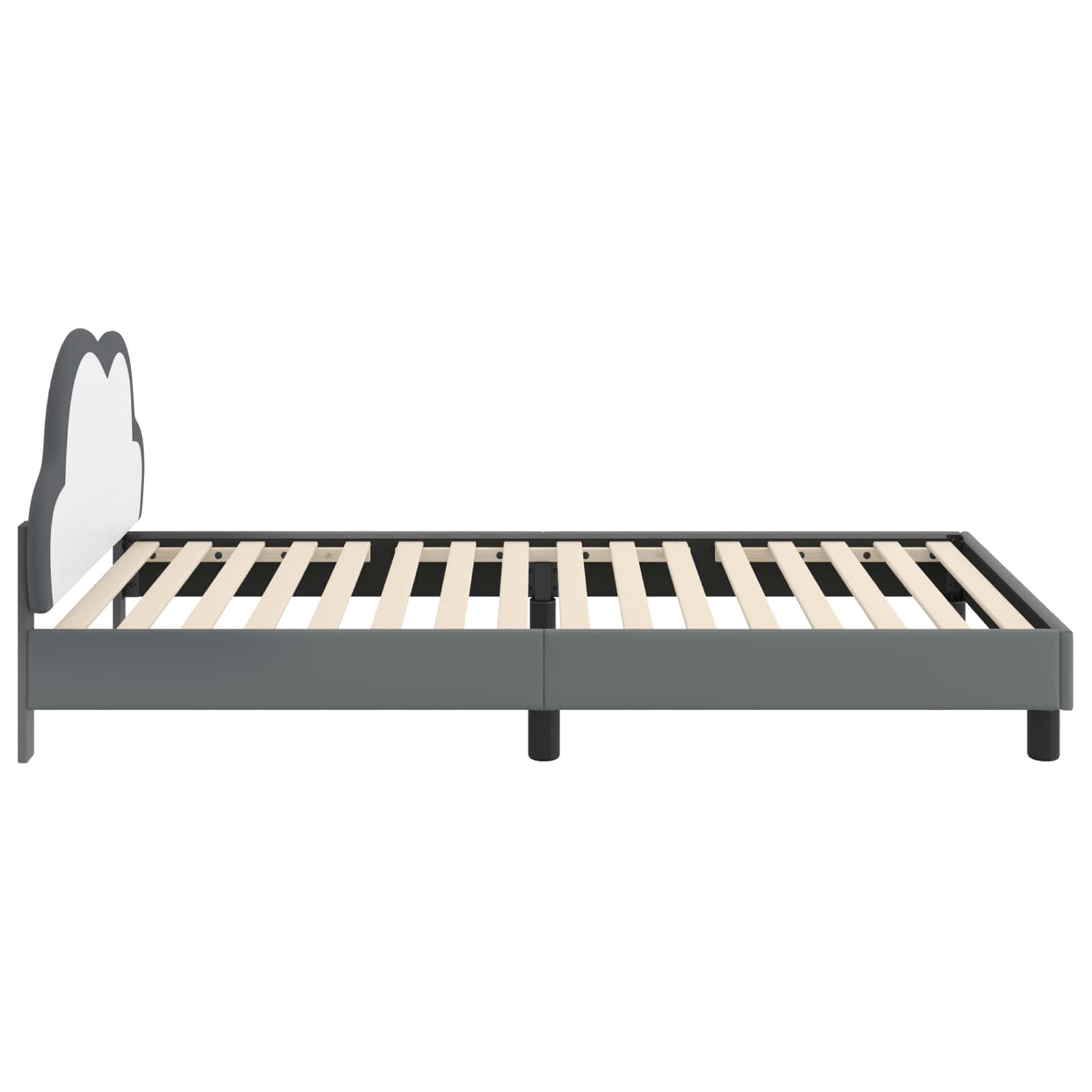 Sängram med huvudgavel Ljusgrå 80 x 200 cm PU