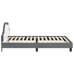 Sängram med huvudgavel Ljusgrå 80 x 200 cm PU