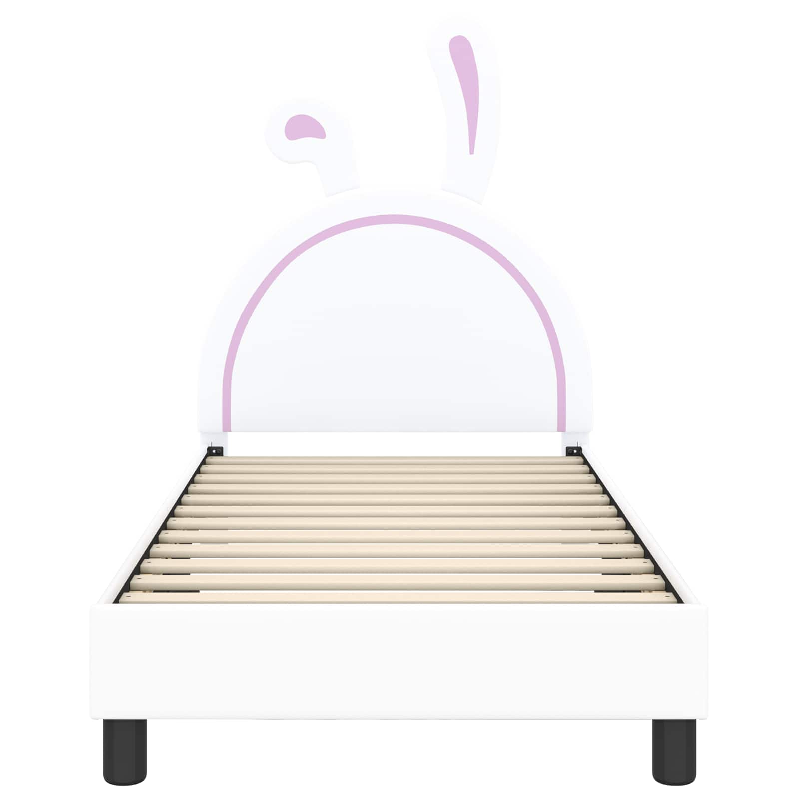 Barnsängram med sänggavel med huvudgavel Vit 80 x 160 cm PU