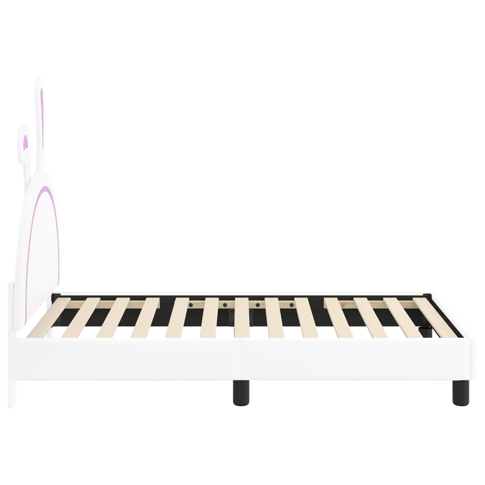 Barnsängram med sänggavel med huvudgavel Vit 80 x 160 cm PU