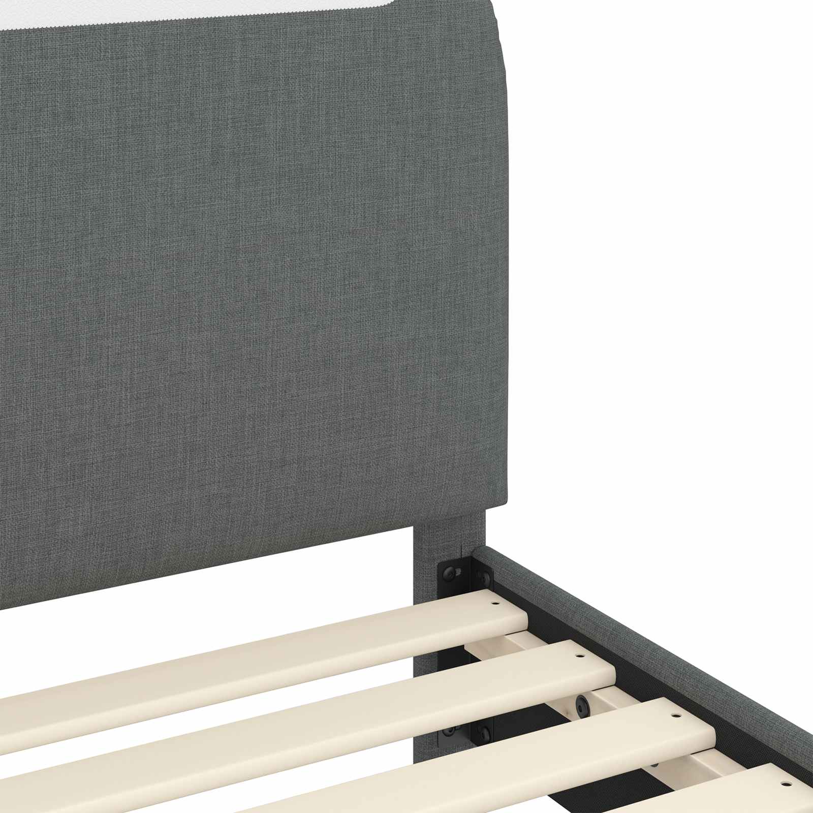 Barnsängram med sänggavel Mörkgrå 90 x 190 cm tyg