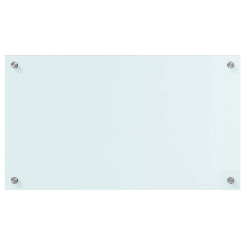 Köksplånbak Vit 70 x 40 cm härdat glas