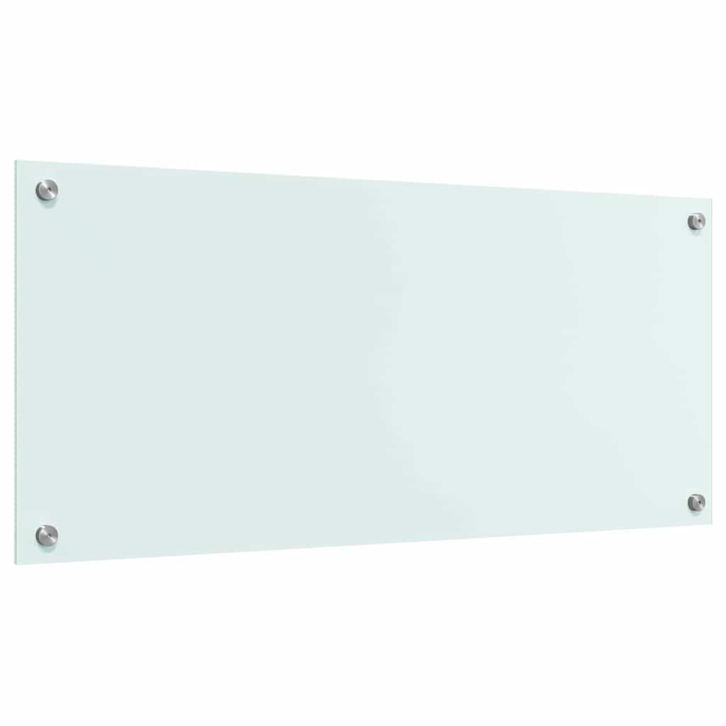 Köksplånbak Vit 90 x 40 cm härdat glas