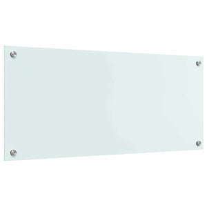 Köksplånbak Vit 90 x 40 cm härdat glas
