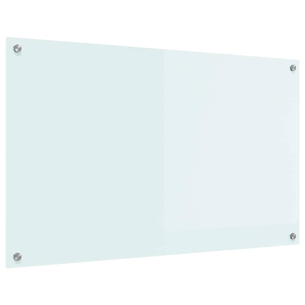 Köksplånbak Vit 100 x 60 cm härdat glas